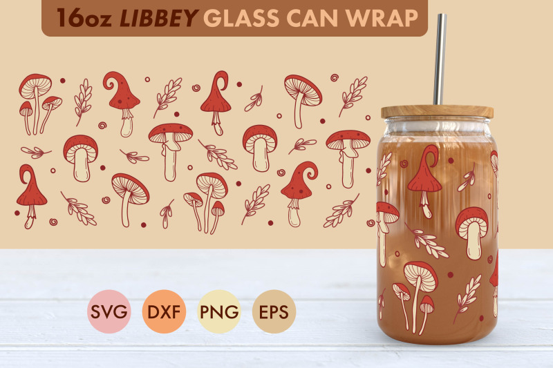 mushrooms-cottage-core-svg-16-oz-libbey-glass-can-wrap