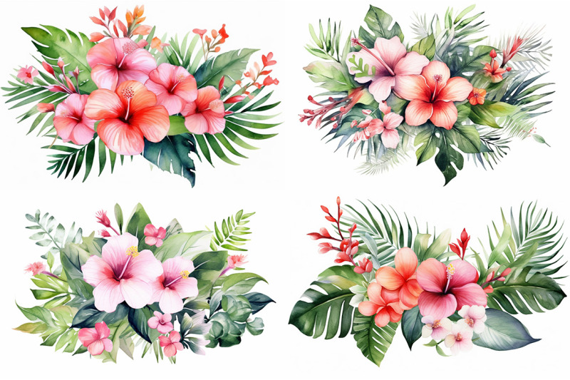 tropical-paradise-watercolor-collection