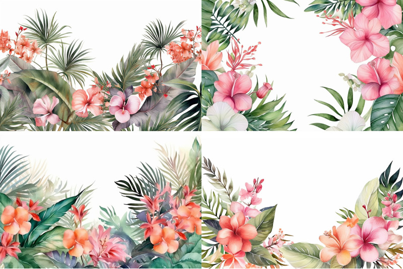 tropical-paradise-watercolor-collection