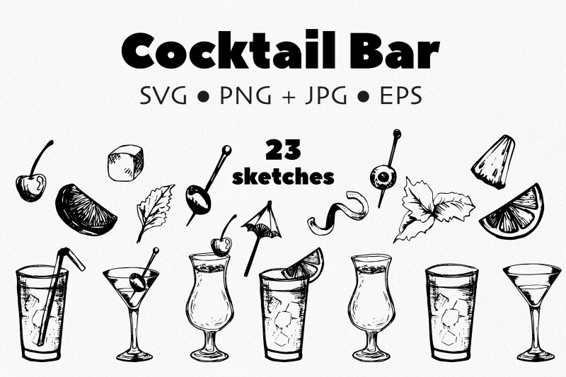 vector-summer-nbsp-cocktail-sketches