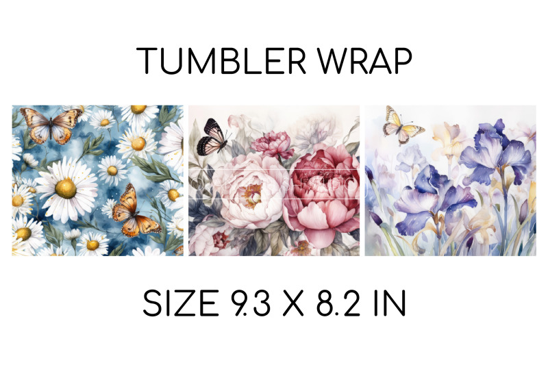 floral-tumbler-wraps-summer-tumbler-sublimation-designs