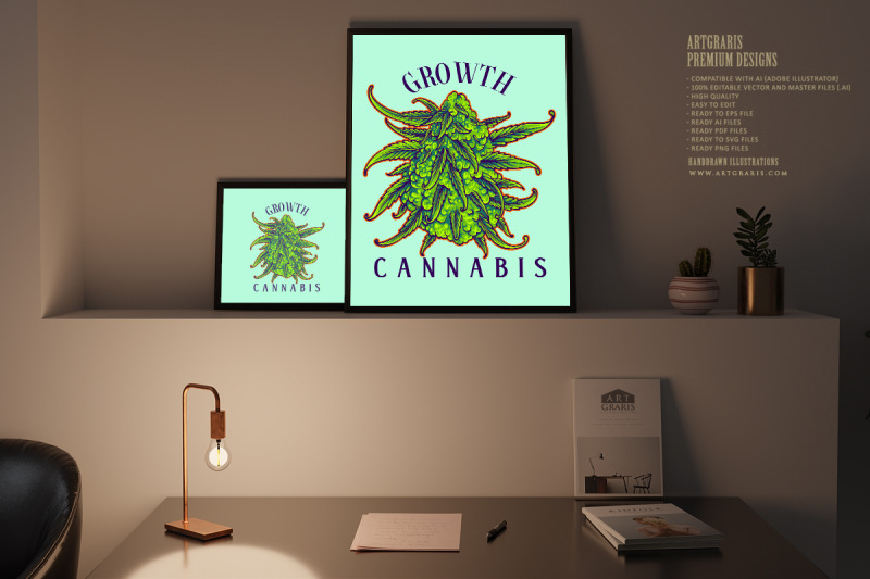 medicinal-plant-cannabis-buds-classic-botanical-illustrations