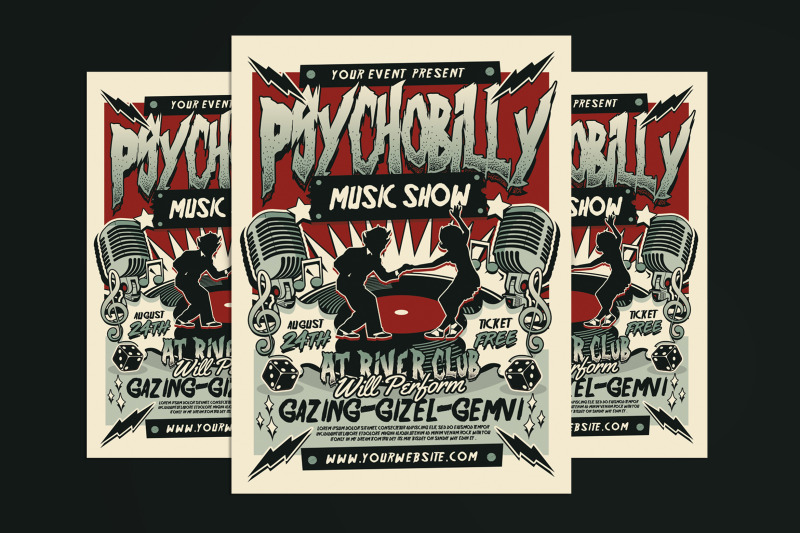 retro-psychobilly-rockabilly-music-flyer