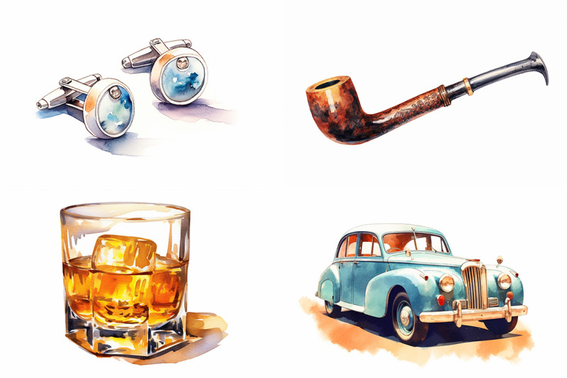 gentleman-things-watercolor-collection