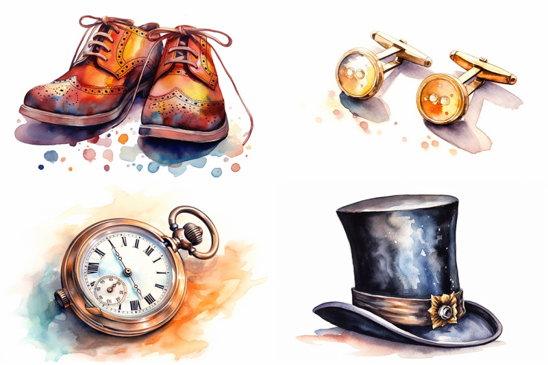 gentleman-things-watercolor-collection