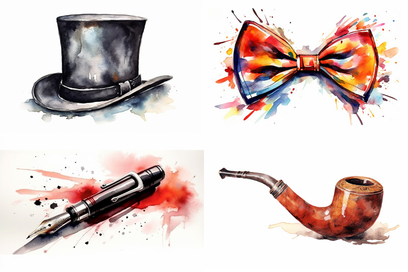 gentleman-things-watercolor-collection