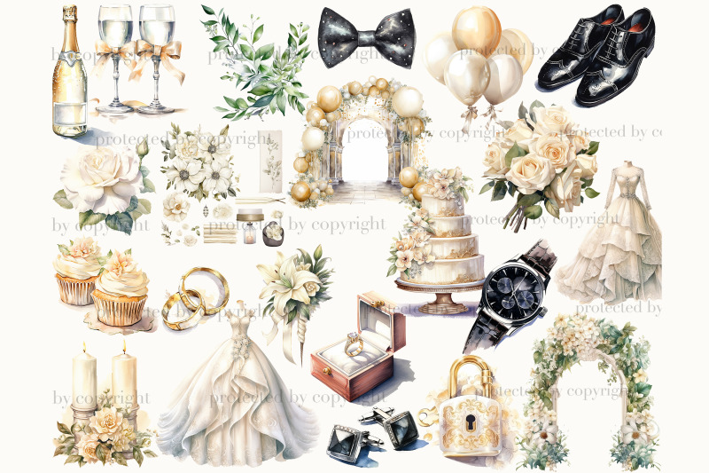 watercolor-wedding-clipart-bundle-bridal-illustration-set