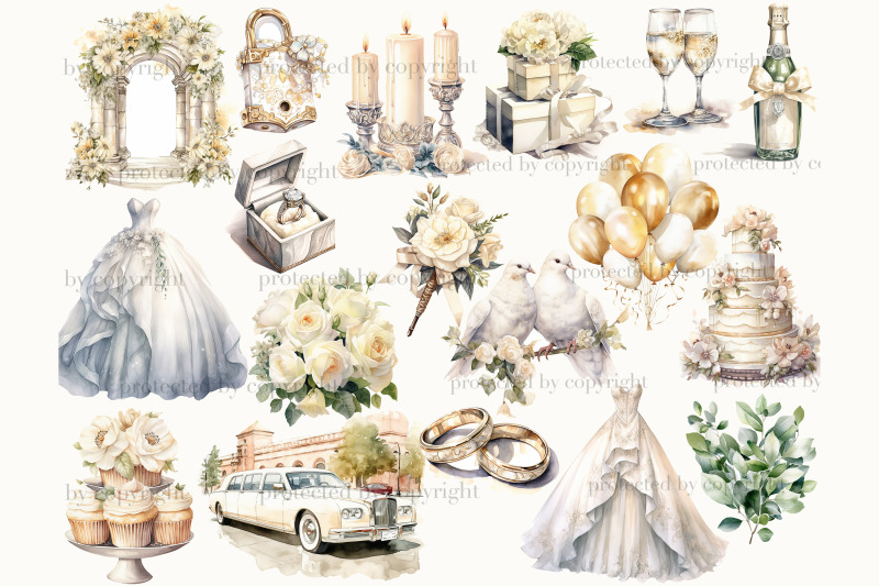 watercolor-wedding-clipart-bundle-bridal-illustration-set