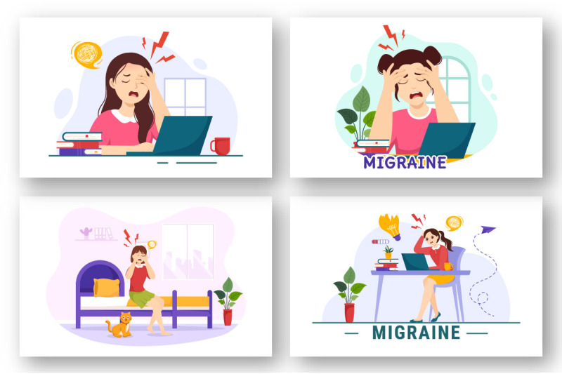 13-migraine-vector-illustration