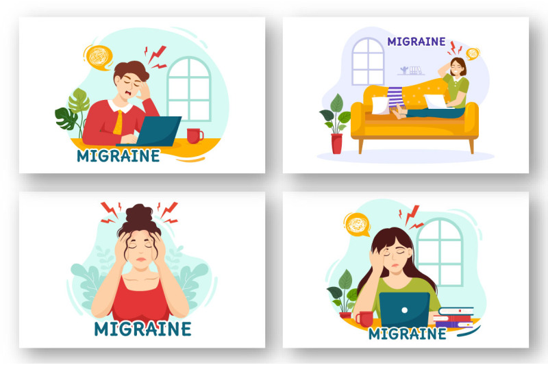 13-migraine-vector-illustration