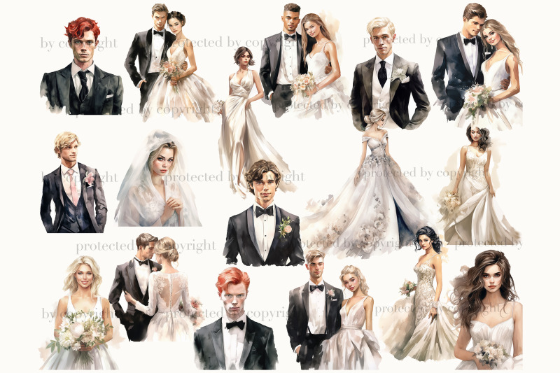 bride-and-groom-clipart-watercolor-wedding-bundle