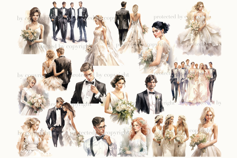 bride-and-groom-clipart-watercolor-wedding-bundle