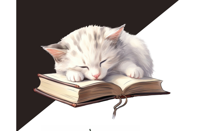 cute-cats-clipart-with-books-12-png-files