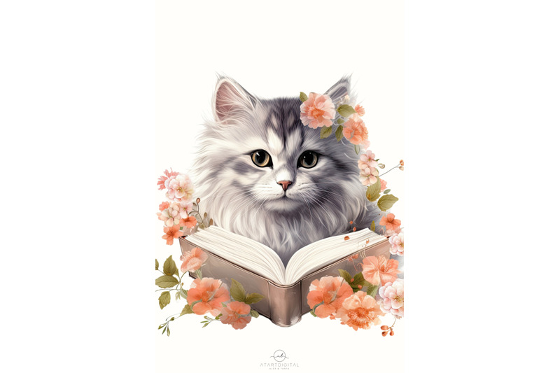 cute-cats-clipart-with-books-12-png-files