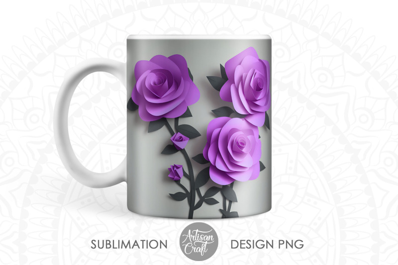 3d-roses-mug-sublimation-11oz-mug-template-3d-mug-png-3d-flowers