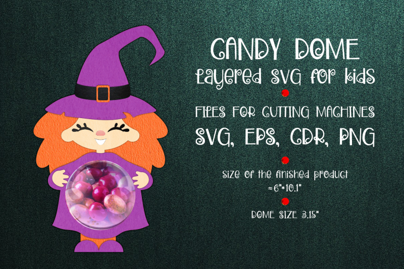 little-witch-halloween-candy-dome-template