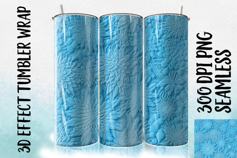 3d-blue-flower-tumbler-wrap