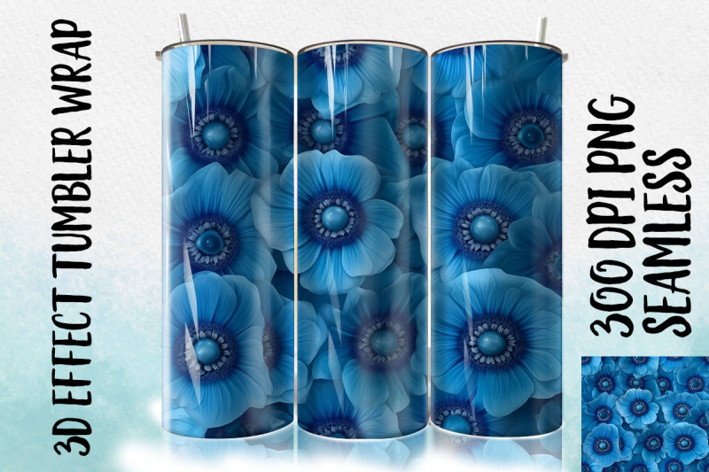 3d-blue-poppy-tumbler-sublimation