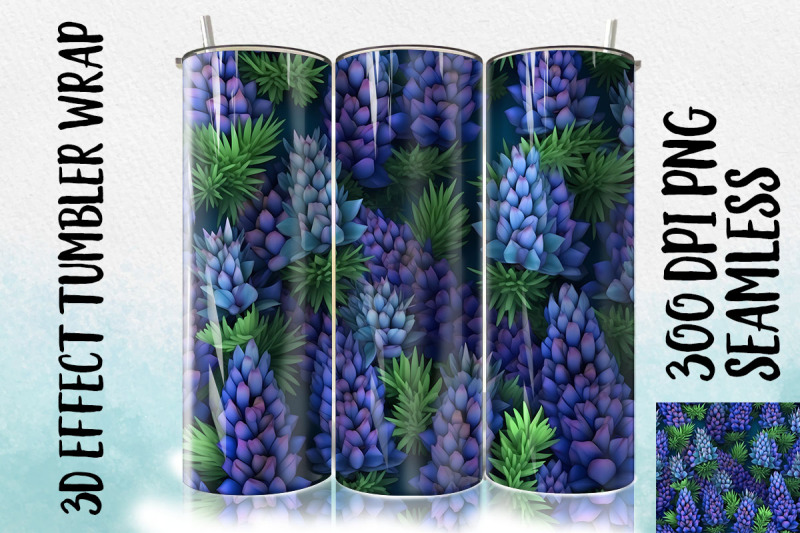 3d-blue-lupine-tumbler-wrap