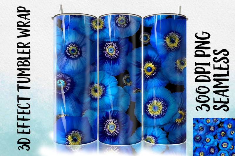 3d-blue-himalayan-poppy-tumbler-wrap