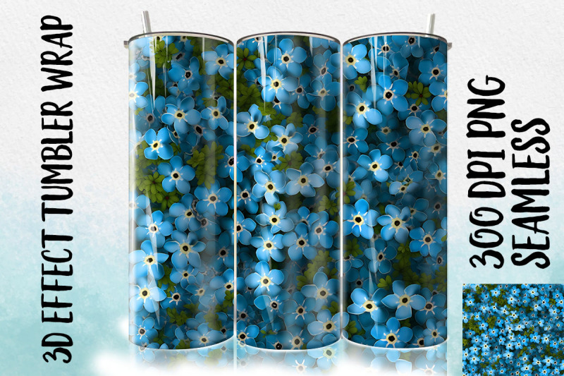 3d-blue-forget-me-not-tumbler-wrap