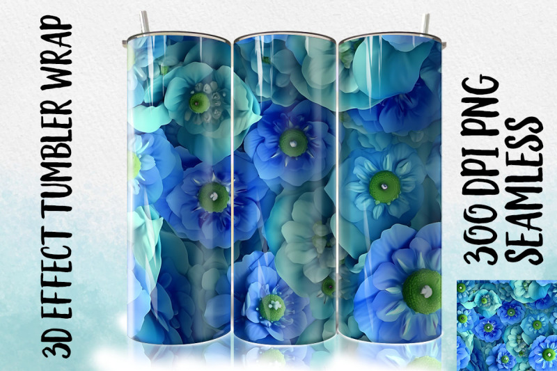 3d-blue-delphinium-tumbler-wrap