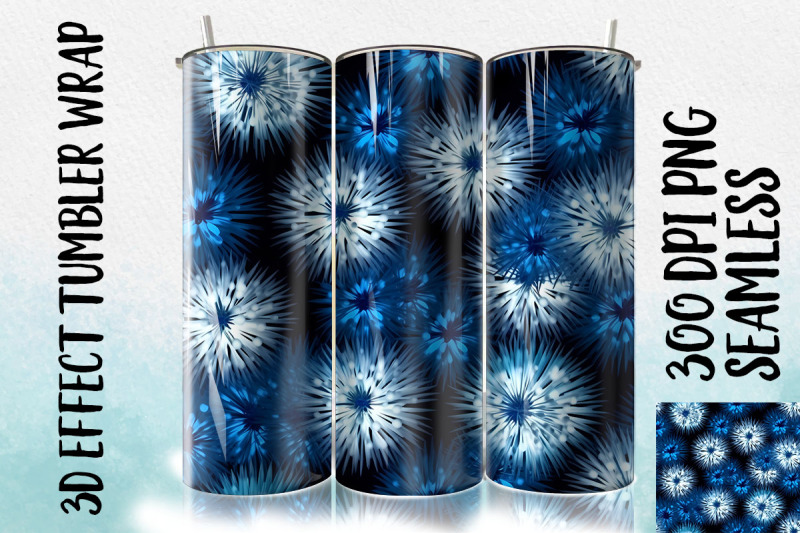 3d-blue-dandelion-tumbler-wrap