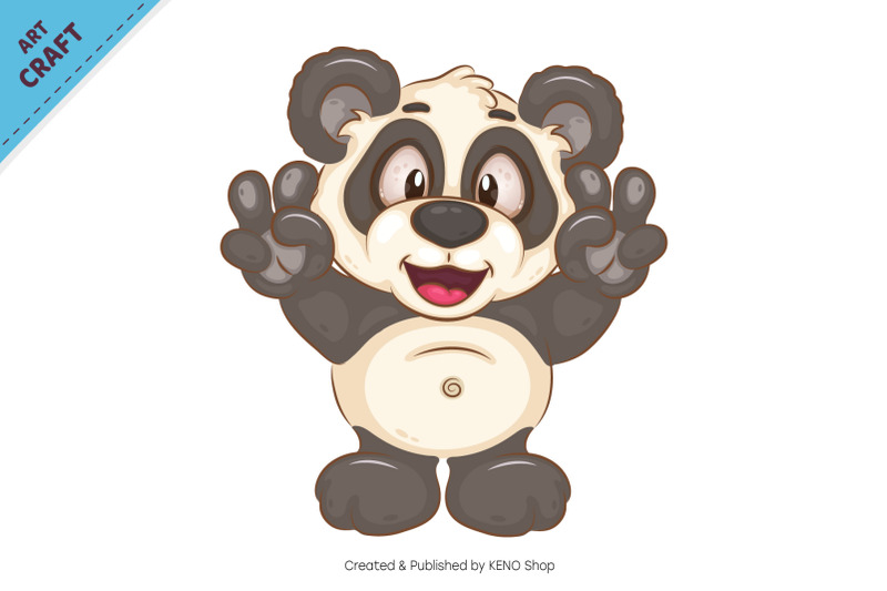 cartoon-panda-peace-love-clipart