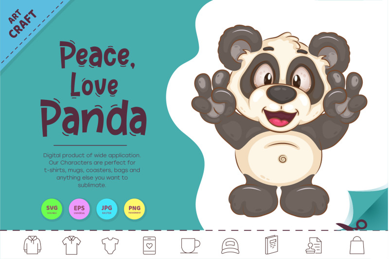 cartoon-panda-peace-love-clipart