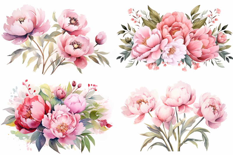 delicate-peonies-watercolor-collection