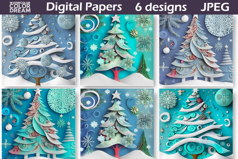 3d-christmas-tree-digital-paper-christmas-tree-background
