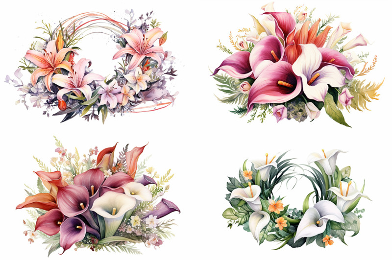 lillies-watercolor-collection