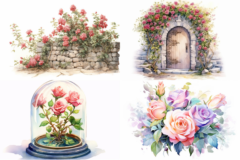 timeless-rose-garden-watercolor-collection