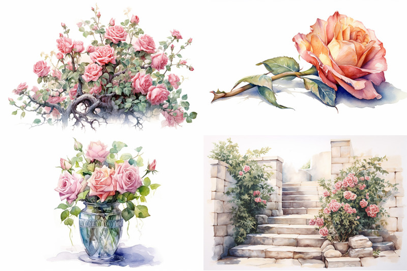 timeless-rose-garden-watercolor-collection