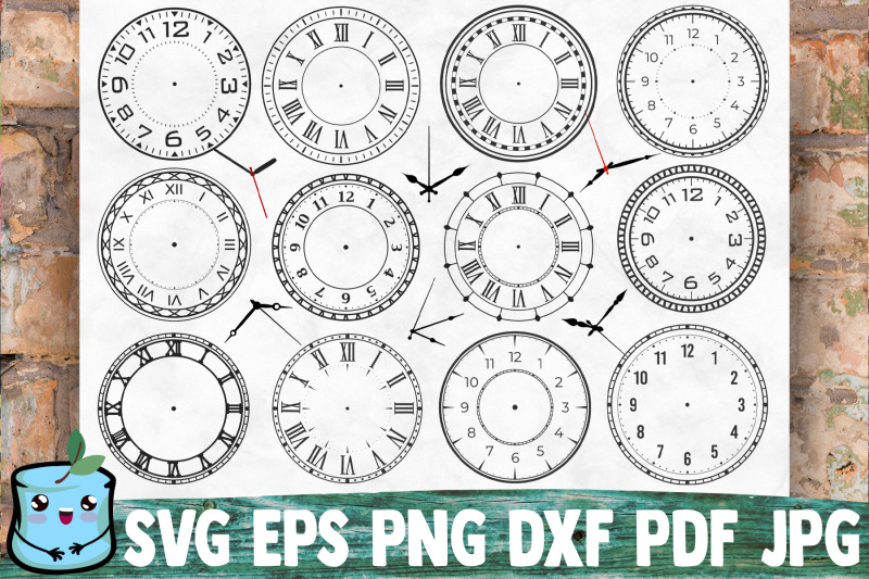 clock-face-with-hands-svg-bundle