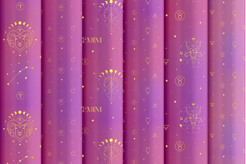 zodiac-horoscope-gold-signs-constellation-seamless-background-patterns