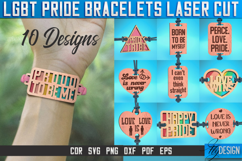 lgbt-pride-bracelets-laser-cut-svg-accessories-laser-cut-svg-design