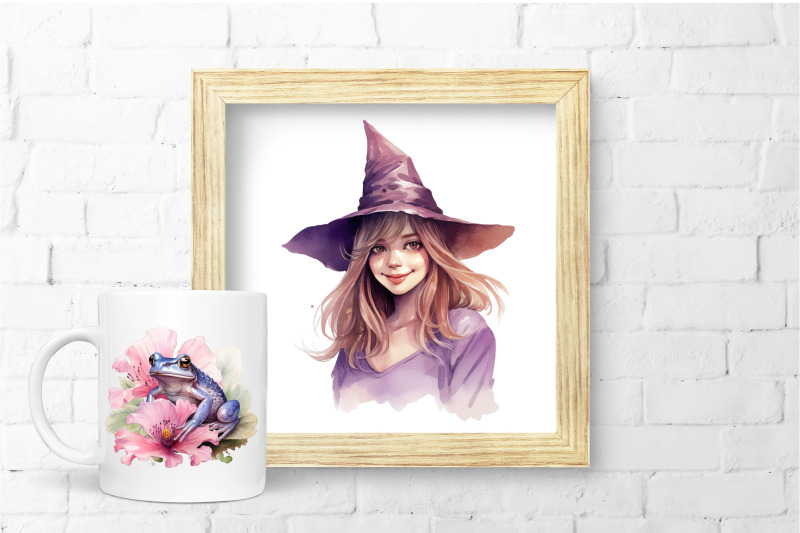 purple-witch-clipart-bundle-watercolor-halloween-clipart