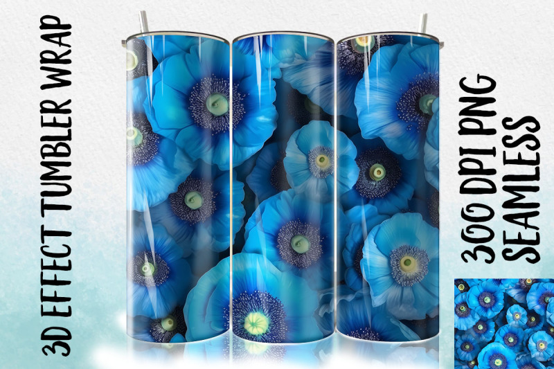 3d-blue-himalayan-poppy-tumbler-wrap-1