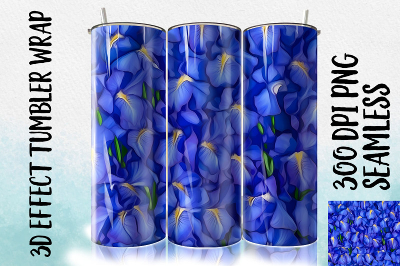 3d-blue-flag-iris-tumbler-wrap-1