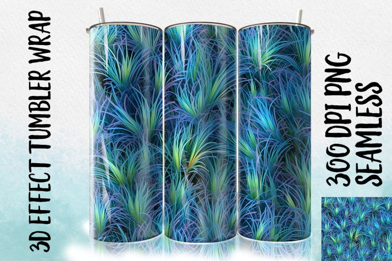 3d-blue-fescue-grass-tumbler-wrap-1