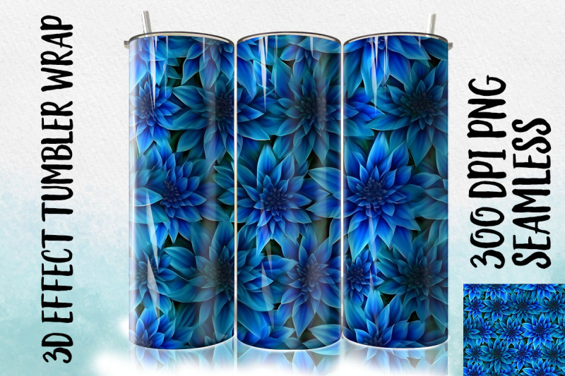 3d-blue-star-flower-tumbler-wrap-2