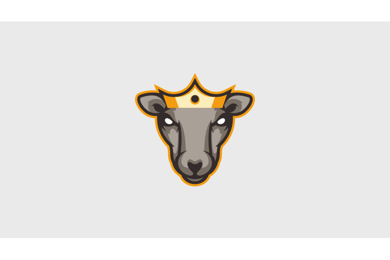 king-deer-head-logo-abstract-vector-template