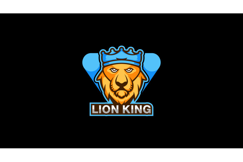 lion-king-head-with-crown-logo-abstract-vector-template