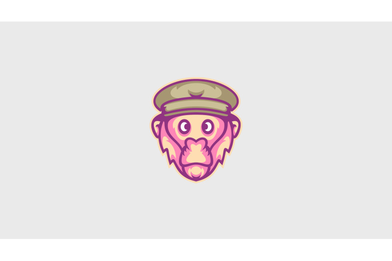 monkey-police-head-logo-abstract-vector-template