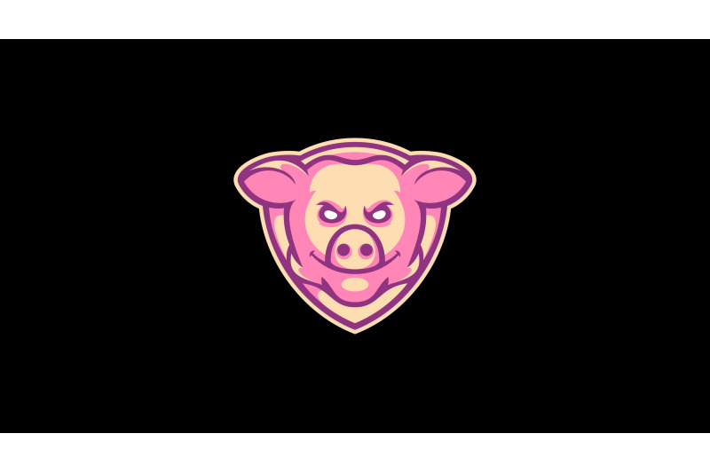 pig-security-head-logo-abstract-vector-template