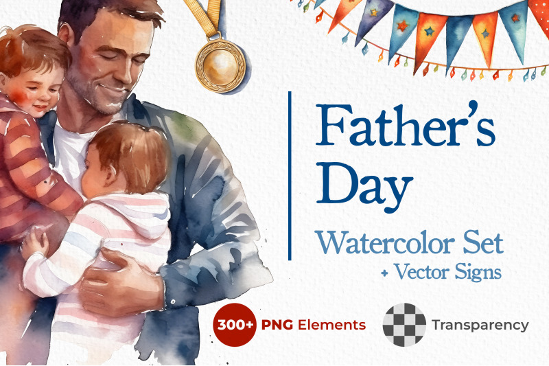 father-s-day-300-watercolor-elements-vector-signs