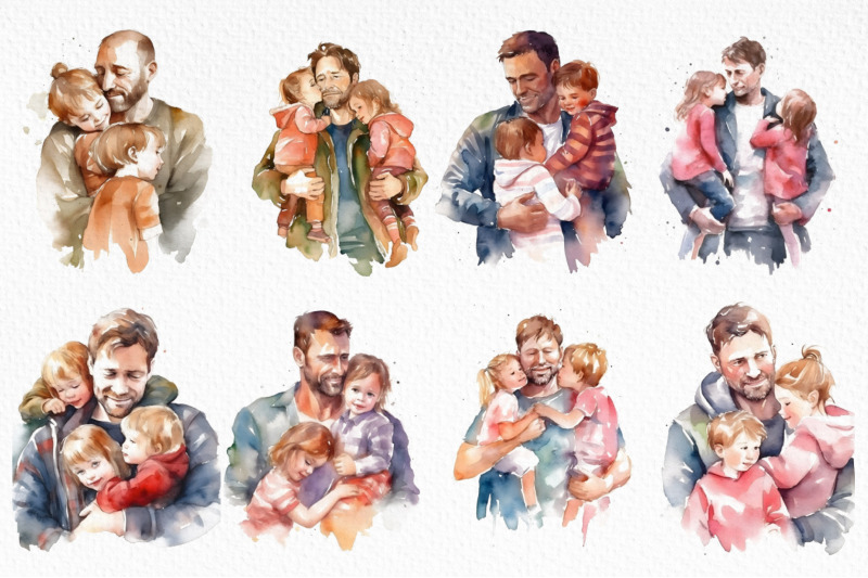 father-s-day-300-watercolor-elements-vector-signs