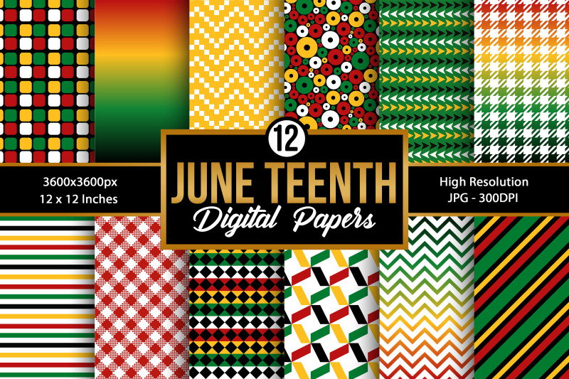 juneteenth-freedom-day-digital-paper-patterns