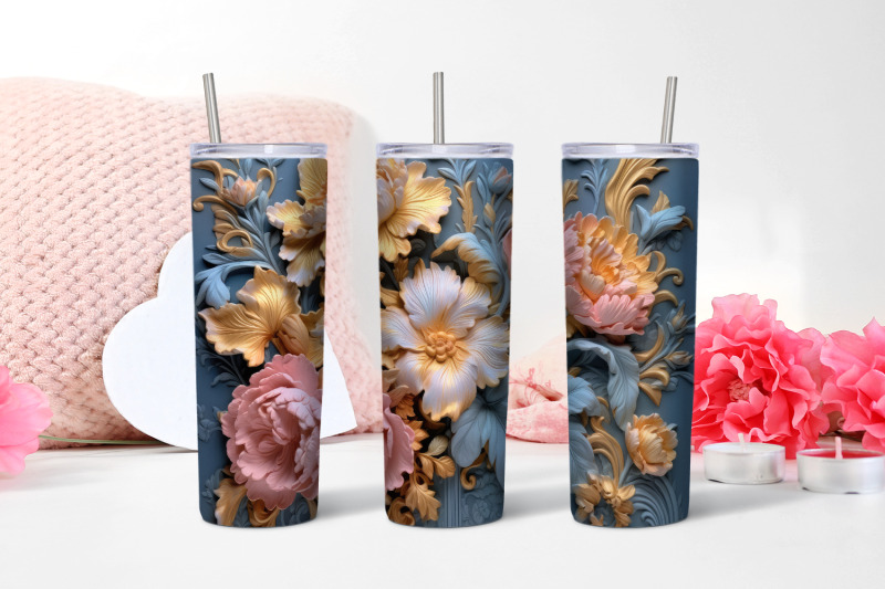 3d-flower-sublimation-tumbler-3d-tumbler-wrap